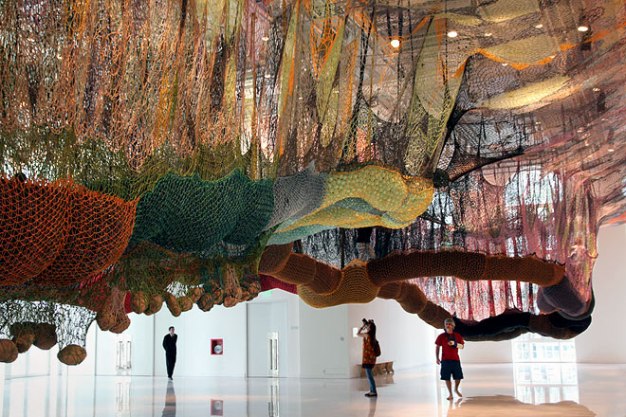 Ernesto Neto, Bug suspended in landscape (2011) Ernesto Neto