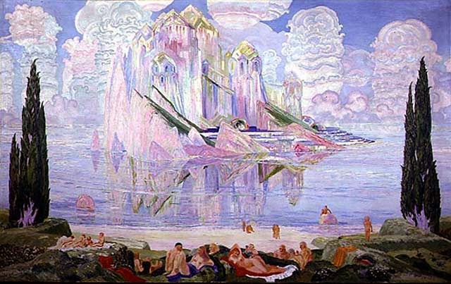 Wenzel Hablik - Crystal Castle in the Sea